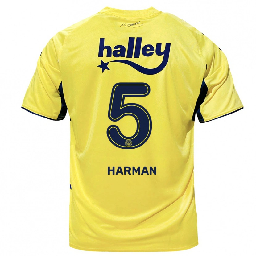 Danxen Kid Rıdvan Harman #5 Yellow Navy Away Jersey 2025/26 T-Shirt