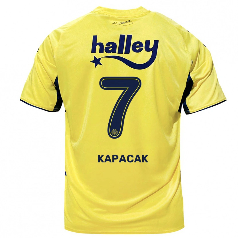 Danxen Kid Burak Kapacak #7 Yellow Navy Away Jersey 2025/26 T-Shirt