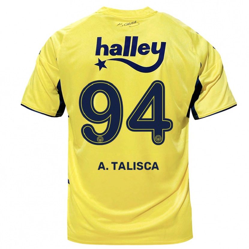 Danxen Kid Talisca #94 Yellow Navy Away Jersey 2025/26 T-Shirt