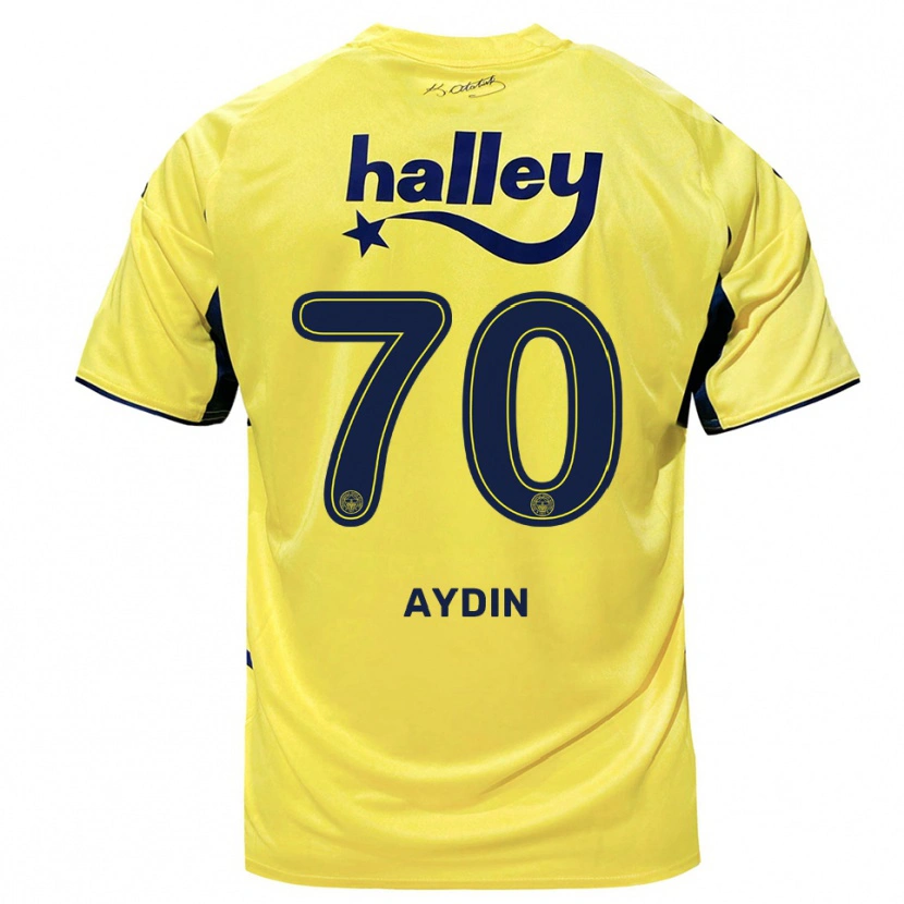 Danxen Kid Oğuz Aydın #70 Yellow Navy Away Jersey 2025/26 T-Shirt