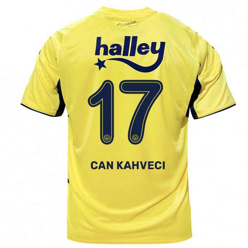 Danxen Kid İrfan Can Kahveci #17 Yellow Navy Away Jersey 2025/26 T-Shirt