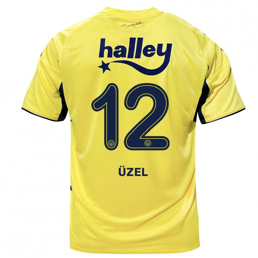 Danxen Kid Nevzat Üzel #12 Yellow Navy Away Jersey 2025/26 T-Shirt
