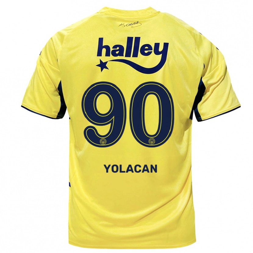 Danxen Kid Baran Yolaçan #90 Yellow Navy Away Jersey 2025/26 T-Shirt