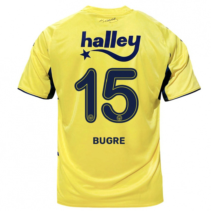 Danxen Kid Azumah Bugre #15 Yellow Navy Away Jersey 2025/26 T-Shirt