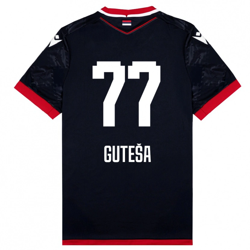 Danxen Kid Ivan Guteša #77 Black Red Away Jersey 2025/26 T-Shirt