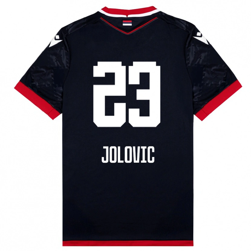 Danxen Kid Bogdan Jolovic #23 Black Red Away Jersey 2025/26 T-Shirt