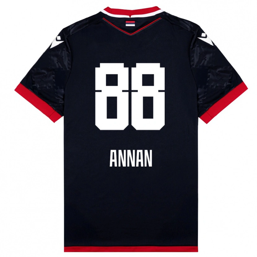 Danxen Kid Ebenezer Annan #88 Black Red Away Jersey 2025/26 T-Shirt
