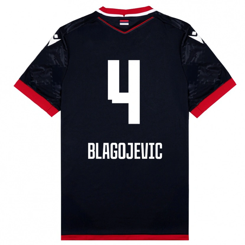 Danxen Kid Niksa Blagojevic #4 Black Red Away Jersey 2025/26 T-Shirt