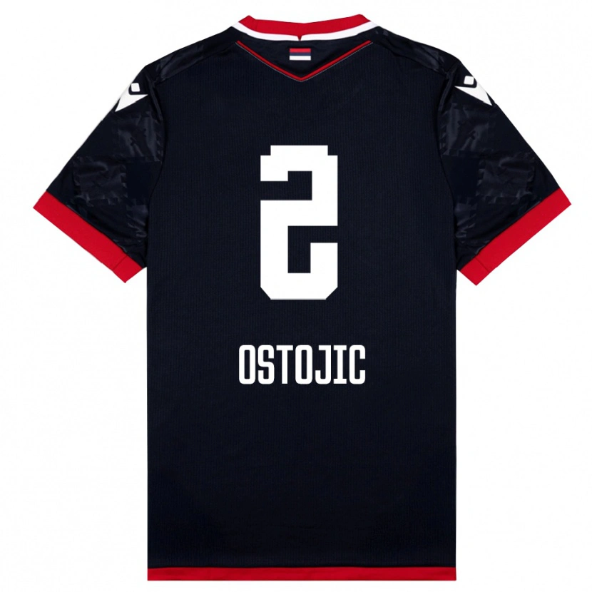 Danxen Kid Mateja Ostojic #2 Black Red Away Jersey 2025/26 T-Shirt