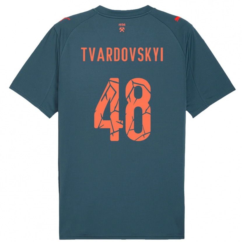 Danxen Kid Denys Tvardovskyi #48 Navy Red Away Jersey 2025/26 T-Shirt