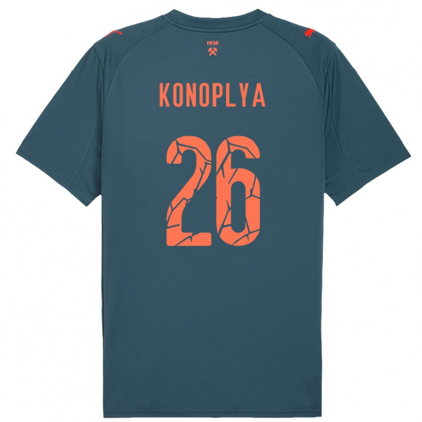 Danxen Kid Yukhym Konoplya #26 Navy Red Away Jersey 2025/26 T-Shirt