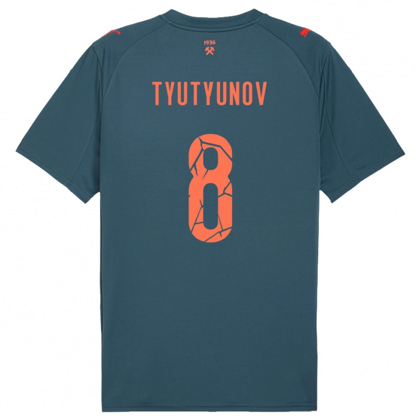 Danxen Kid Vladyslav Tyutyunov #8 Navy Red Away Jersey 2025/26 T-Shirt