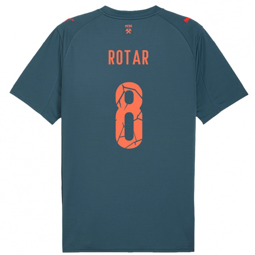 Danxen Kid Kyryl Rotar #8 Navy Red Away Jersey 2025/26 T-Shirt