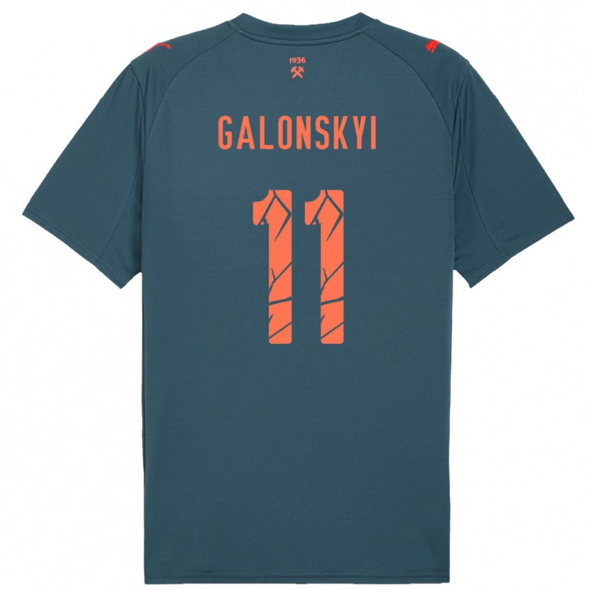 Danxen Kid Valentyn Galonskyi #11 Navy Red Away Jersey 2025/26 T-Shirt