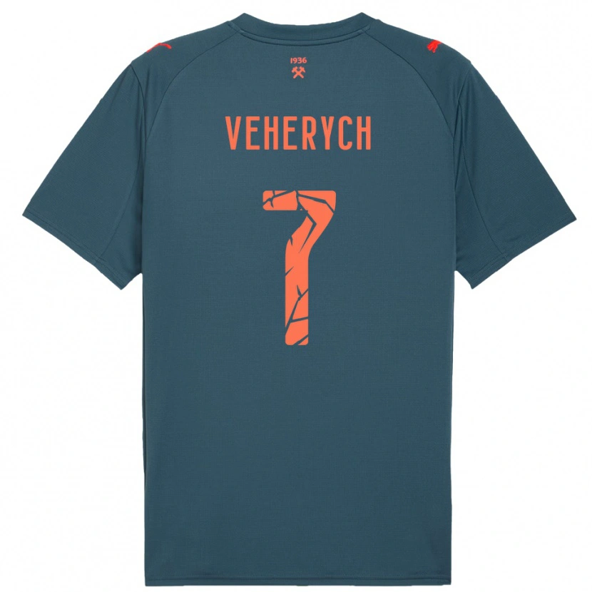 Danxen Kid Nadiia Veherych #7 Navy Red Away Jersey 2025/26 T-Shirt