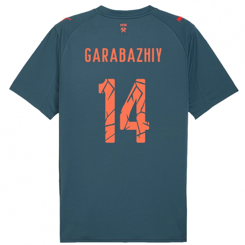 Danxen Kid Anton Garabazhiy #14 Navy Red Away Jersey 2025/26 T-Shirt