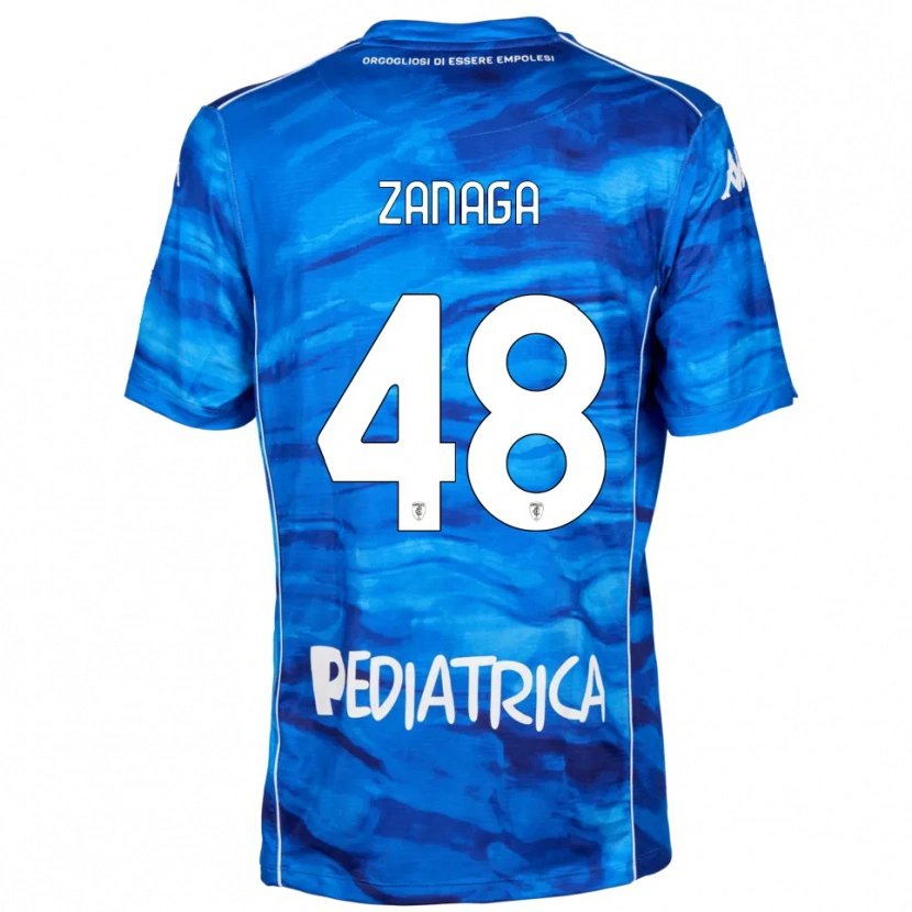 Danxen Men Edoardo Zanaga #48 Blue White Home Jersey 2025/26 T-Shirt