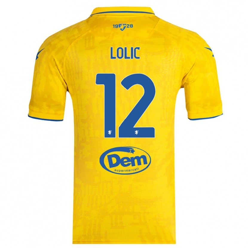 Danxen Men Eldin Lolic #12 Yellow Blue Home Jersey 2025/26 T-Shirt