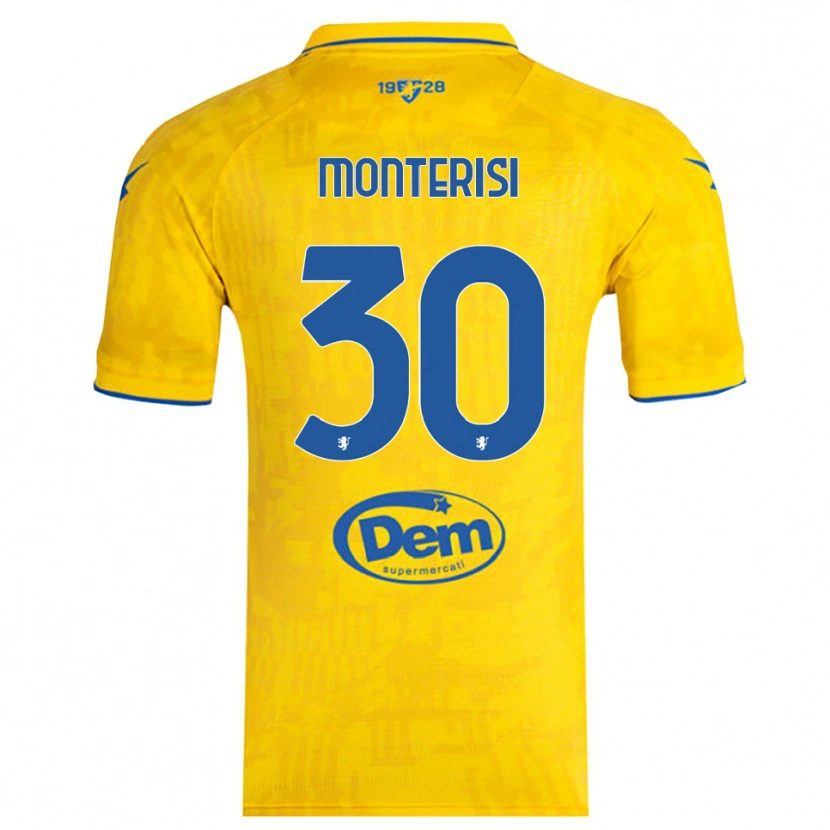 Danxen Men Ilario Monterisi #30 Yellow Blue Home Jersey 2025/26 T-Shirt