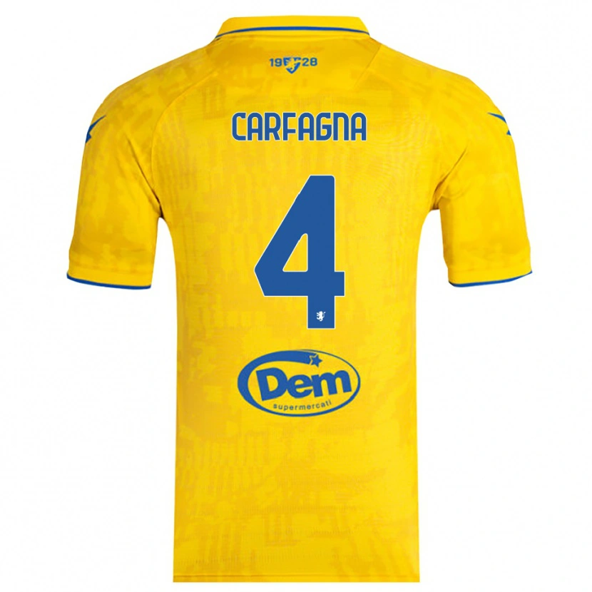 Danxen Men Matteo Carfagna #4 Yellow Blue Home Jersey 2025/26 T-Shirt