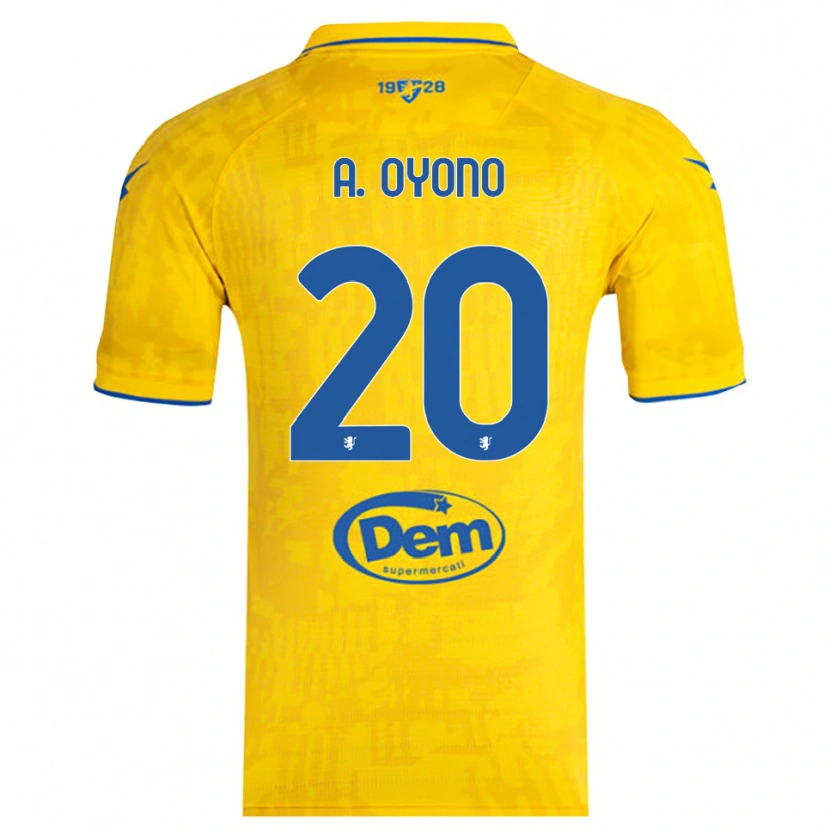 Danxen Men Anthony Oyono #20 Yellow Blue Home Jersey 2025/26 T-Shirt