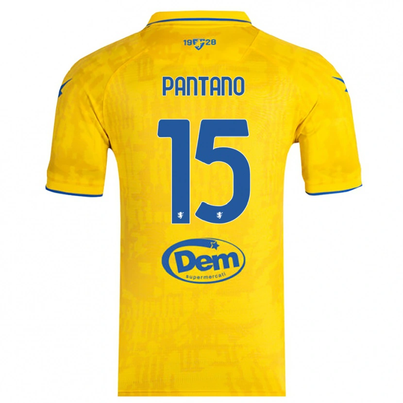 Danxen Men Cristian Pantano #15 Yellow Blue Home Jersey 2025/26 T-Shirt