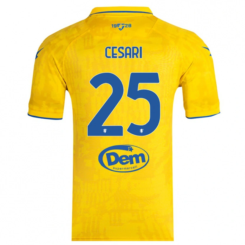 Danxen Men Nicolò Cesari #25 Yellow Blue Home Jersey 2025/26 T-Shirt