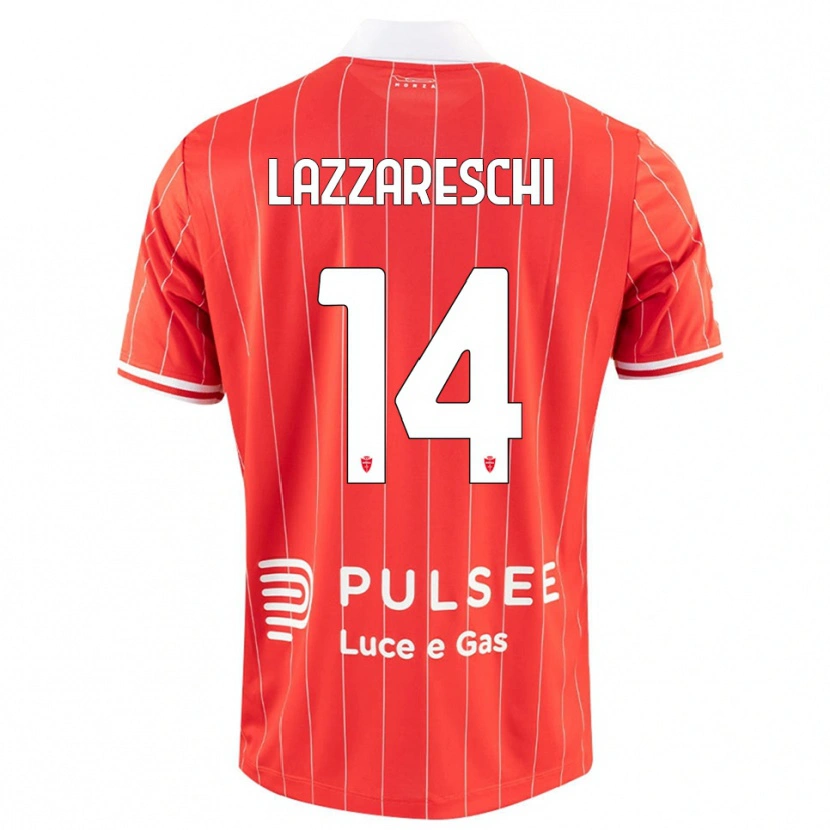 Danxen Men Andrea Lazzareschi #14 Red White Home Jersey 2025/26 T-Shirt