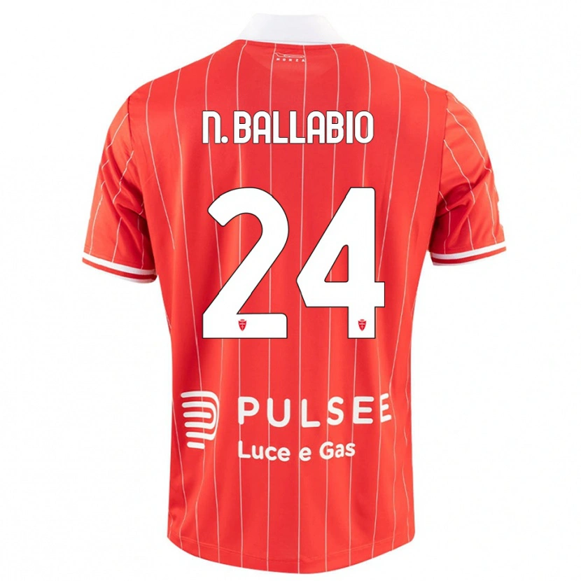 Danxen Men Nicolò Ballabio #24 Red White Home Jersey 2025/26 T-Shirt