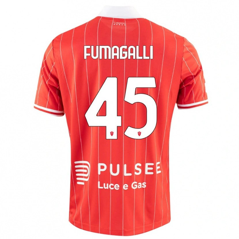 Danxen Men Valerio Fumagalli #45 Red White Home Jersey 2025/26 T-Shirt