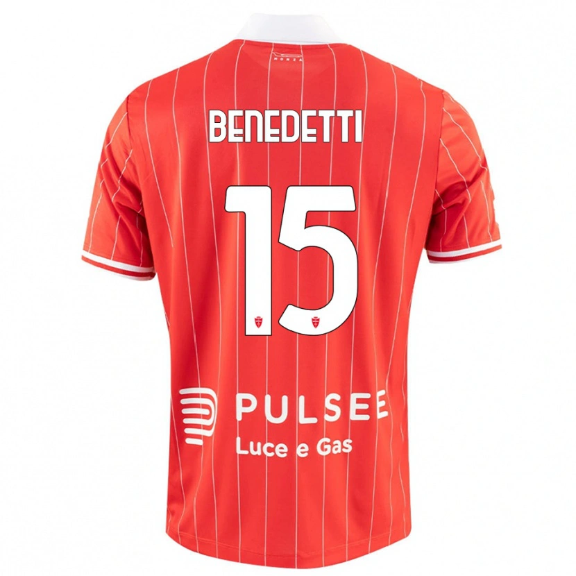 Danxen Men Elia Benedetti #15 Red White Home Jersey 2025/26 T-Shirt