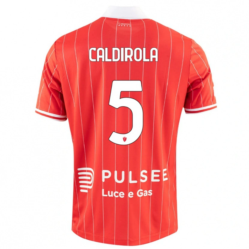 Danxen Men Luca Caldirola #5 Red White Home Jersey 2025/26 T-Shirt
