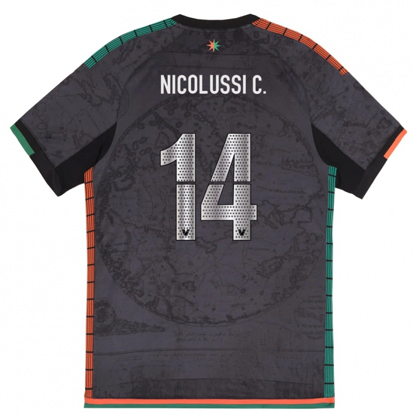 Danxen Men Hans Nicolussi Caviglia #14 Dark Gray Home Jersey 2025/26 T-Shirt