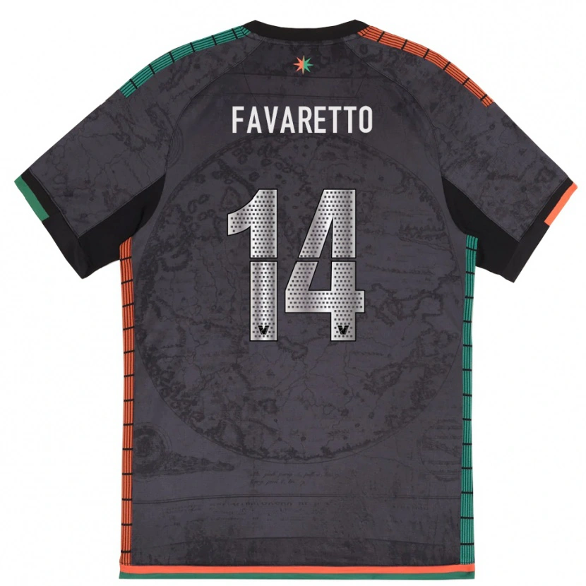 Danxen Men Alessio Favaretto #14 Dark Gray Home Jersey 2025/26 T-Shirt