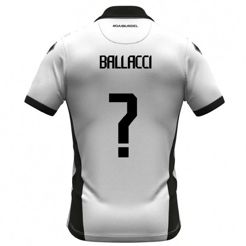 Danxen Men Edoardo Ballacci #0 White Black Orange Home Jersey 2025/26 T-Shirt