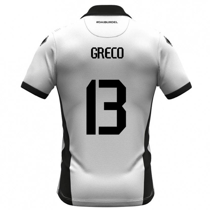 Danxen Men Nicolò Greco #13 White Black Orange Home Jersey 2025/26 T-Shirt
