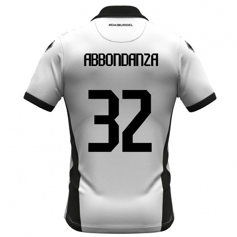 Danxen Men Simone Abbondanza #32 White Black Orange Home Jersey 2025/26 T-Shirt
