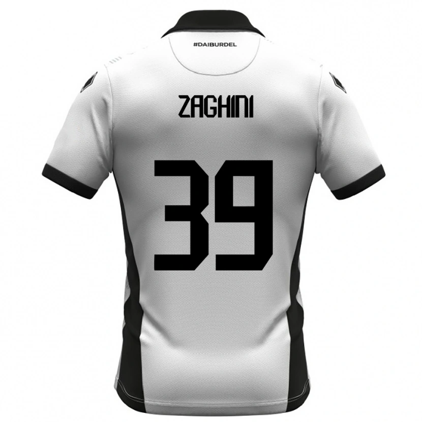 Danxen Men Mattia Zaghini #39 White Black Orange Home Jersey 2025/26 T-Shirt