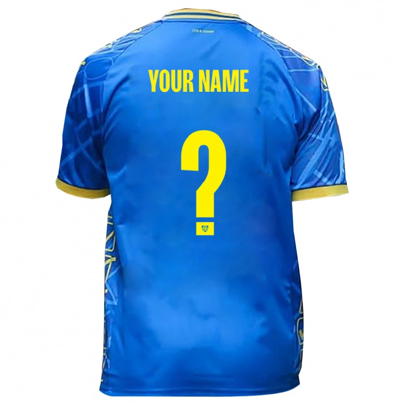 Danxen Men Your Name #0 Sky Blue Yellow Home Jersey 2025/26 T-Shirt
