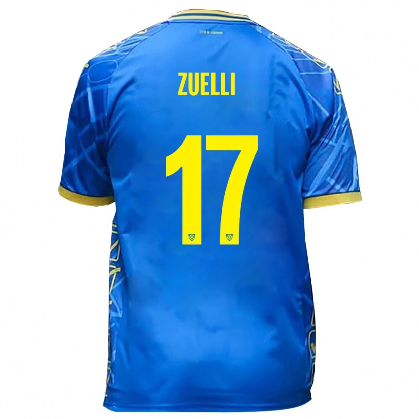 Danxen Men Emanuele Zuelli #17 Sky Blue Yellow Home Jersey 2025/26 T-Shirt