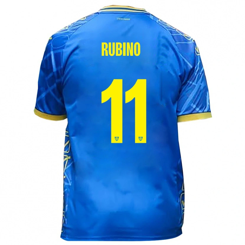 Danxen Men Tommaso Rubino #11 Sky Blue Yellow Home Jersey 2025/26 T-Shirt