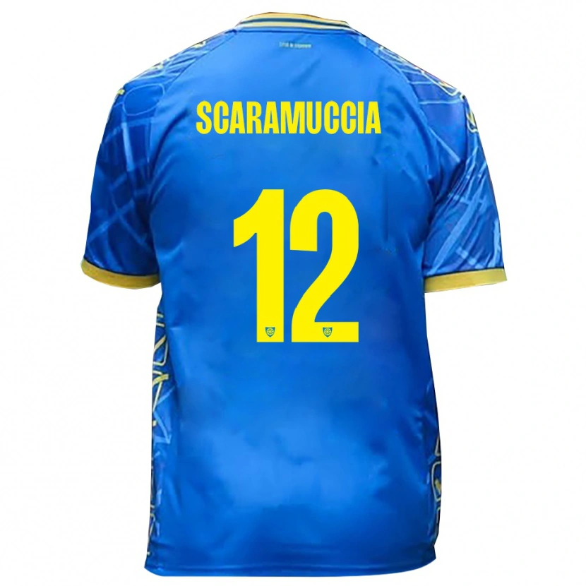 Danxen Men Francesco Scaramuccia #12 Sky Blue Yellow Home Jersey 2025/26 T-Shirt
