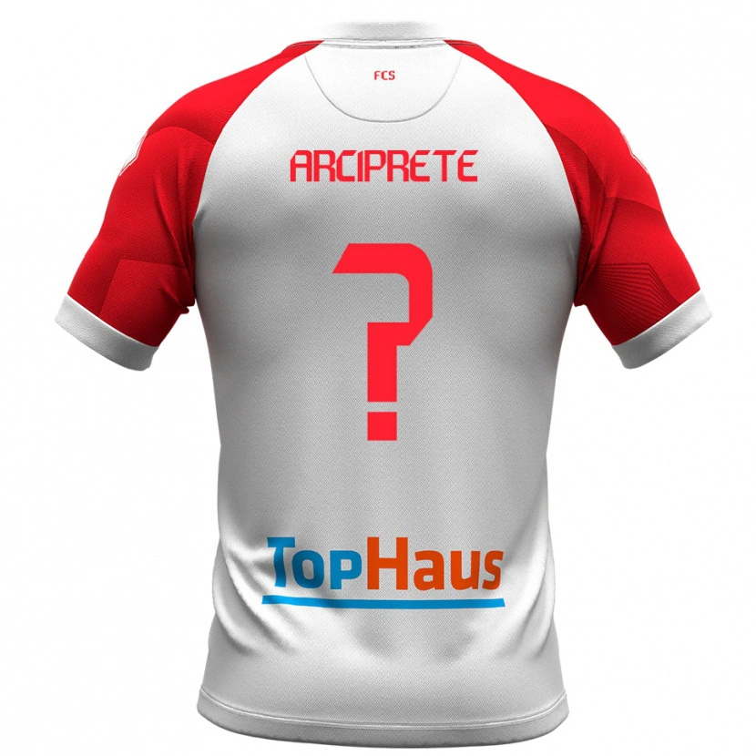 Danxen Men Valerio Arciprete #0 White Red Home Jersey 2025/26 T-Shirt