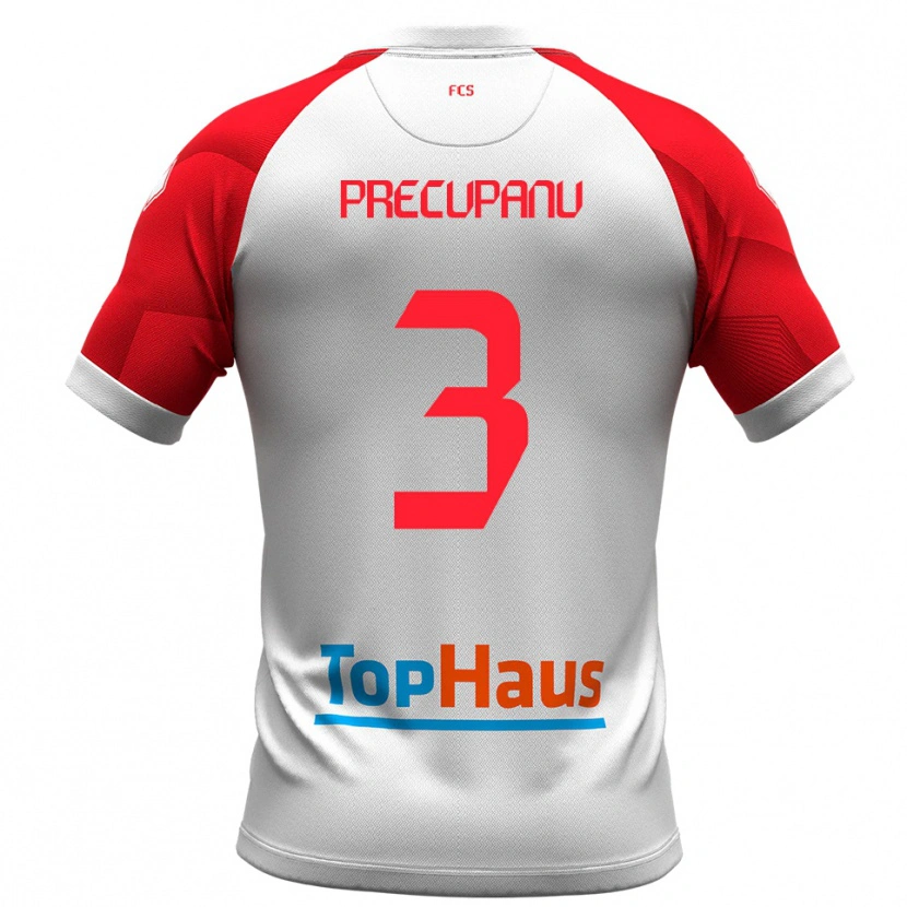 Danxen Men Stefano Precupanu #3 White Red Home Jersey 2025/26 T-Shirt