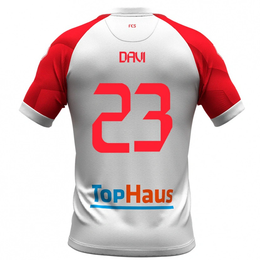 Danxen Men Federico Davi #23 White Red Home Jersey 2025/26 T-Shirt
