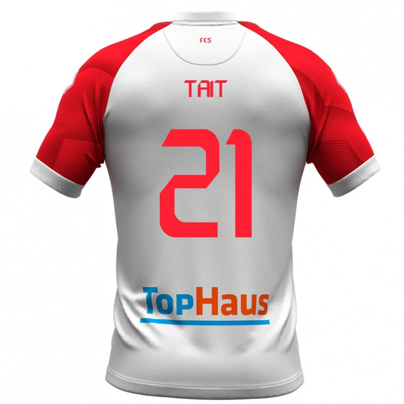 Danxen Men Fabian Tait #21 White Red Home Jersey 2025/26 T-Shirt
