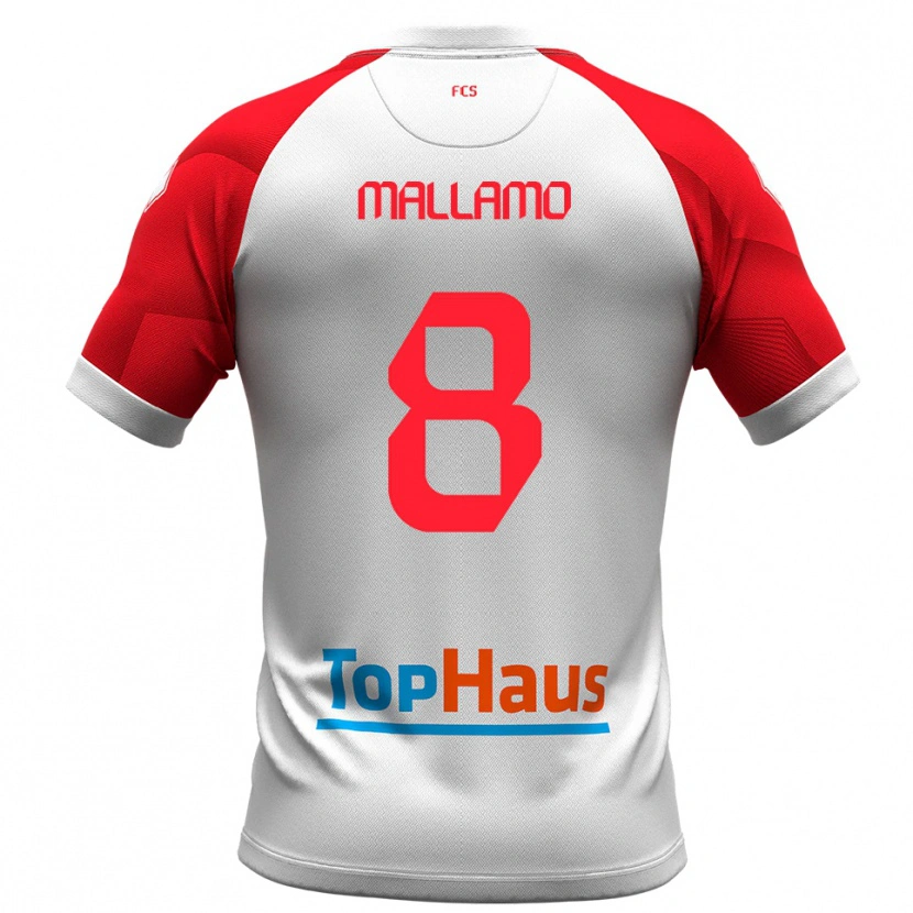 Danxen Men Alessandro Mallamo #8 White Red Home Jersey 2025/26 T-Shirt