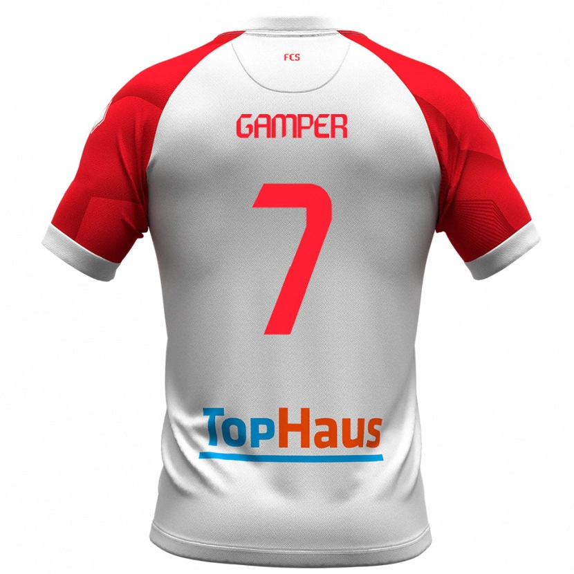 Danxen Men Hannes Gamper #7 White Red Home Jersey 2025/26 T-Shirt