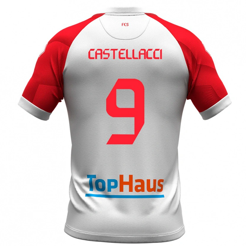 Danxen Men Marco Castellacci #9 White Red Home Jersey 2025/26 T-Shirt