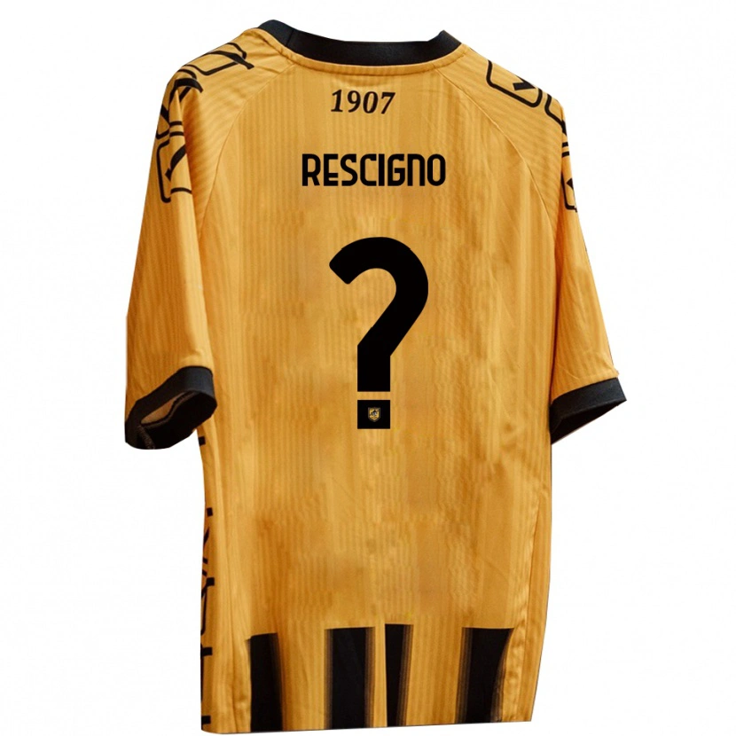 Danxen Men Carlo Rescigno #0 Yellow Black Home Jersey 2025/26 T-Shirt